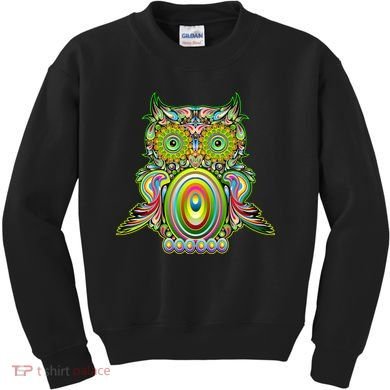 Trippy Owl Kids Sweatshirt