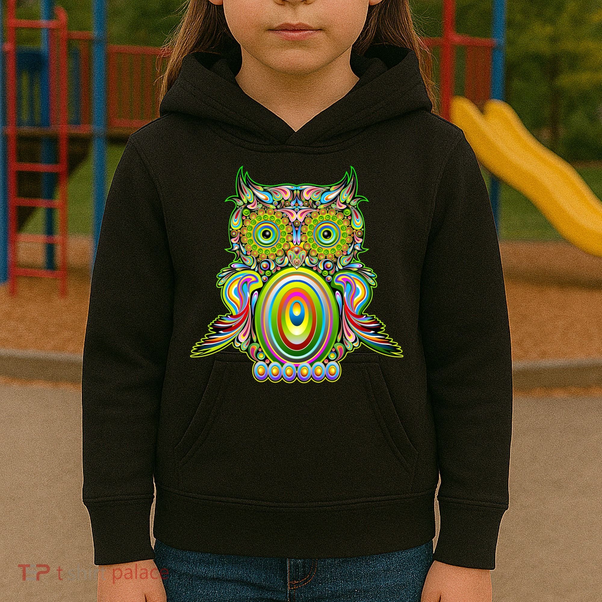 Trippy Owl Kids Hoodie
