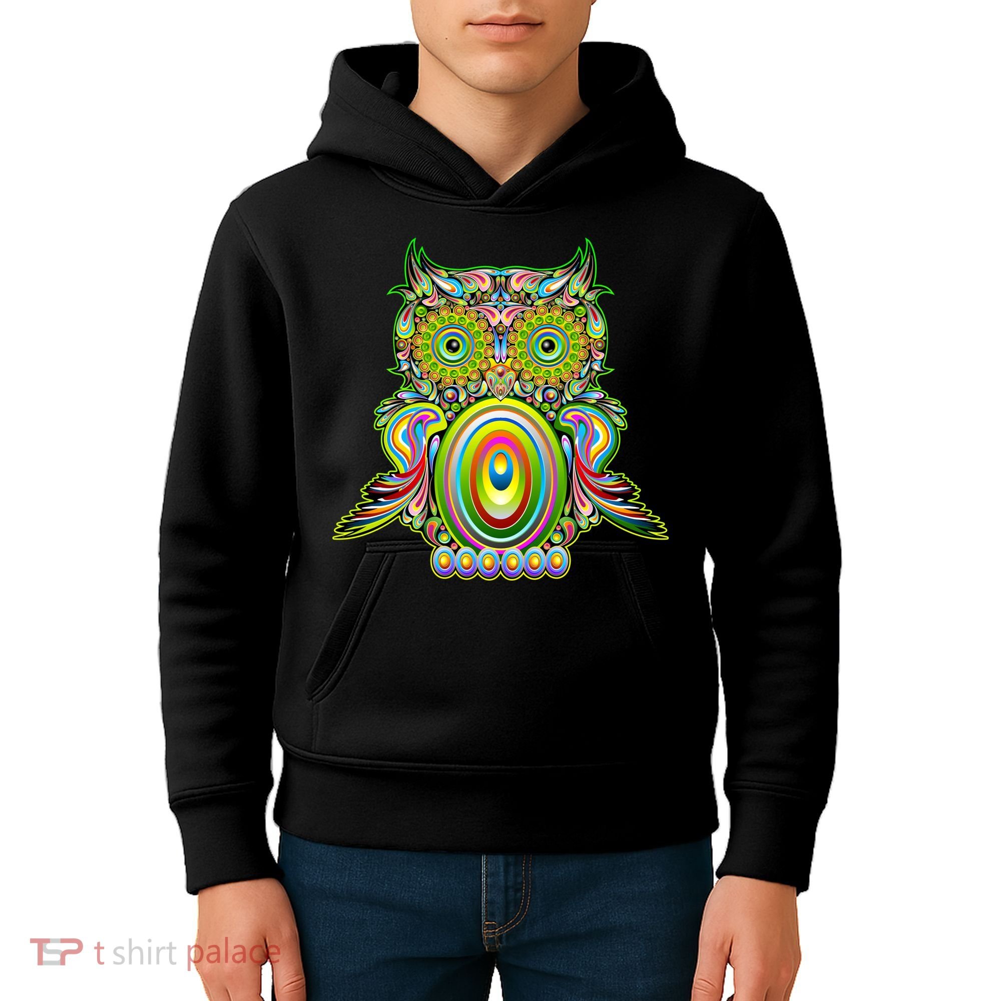 Trippy Owl Kids Hoodie
