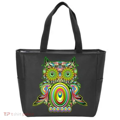 Trippy Owl Tote Bag