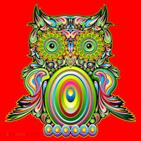Trippy Owl Santa Hat thumb 1