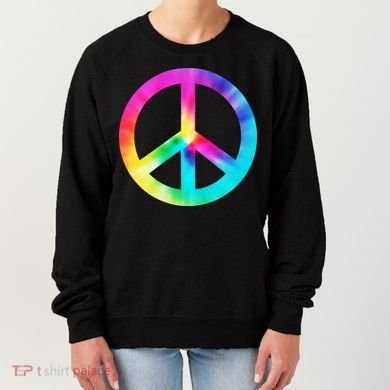Trippy Rainbow Peace Sign Women's Sweatshirt