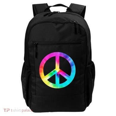 Trippy Rainbow Peace Sign Backpack