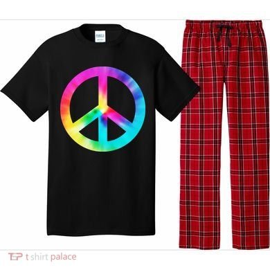 Trippy Rainbow Peace Sign Pajama Set