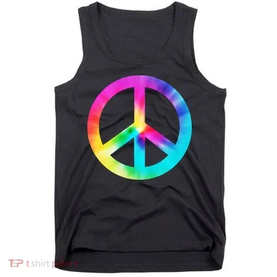 Trippy Rainbow Peace Sign Tank Top