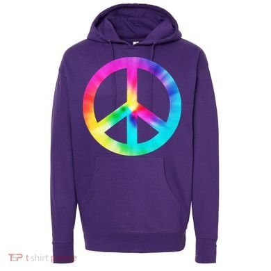 Trippy Rainbow Peace Sign Hoodie