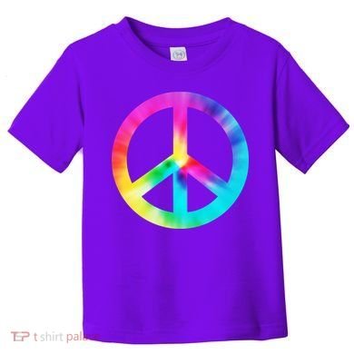 Trippy Rainbow Peace Sign Toddler T-Shirt