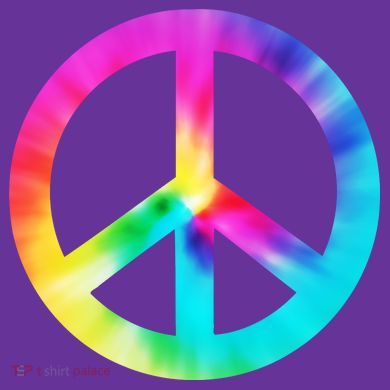 Trippy Rainbow Peace Sign Kids Long Sleeve Shirt
