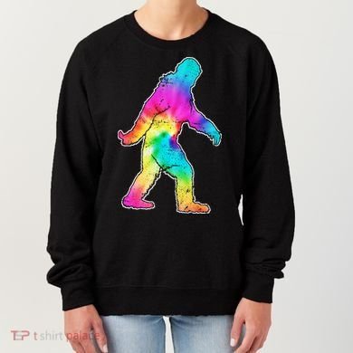 Trippy Sasquatch Tie Dye Colorful Bigfoot Women's Sweatshirt