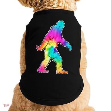 Trippy Sasquatch Tie Dye Colorful Bigfoot Doggie Tank