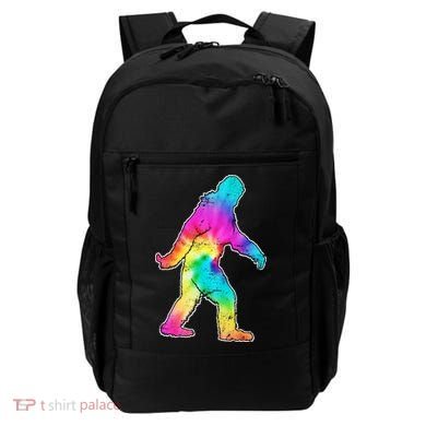 Trippy Sasquatch Tie Dye Colorful Bigfoot Backpack