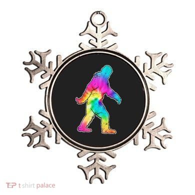 Trippy Sasquatch Tie Dye Colorful Bigfoot Ornament
