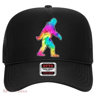 Trippy Sasquatch Tie Dye Colorful Bigfoot Hat