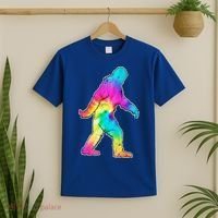 Trippy Sasquatch Tie Dye Colorful Bigfoot T-Shirt thumb 2