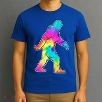 Trippy Sasquatch Tie Dye Colorful Bigfoot T-Shirt thumb 3