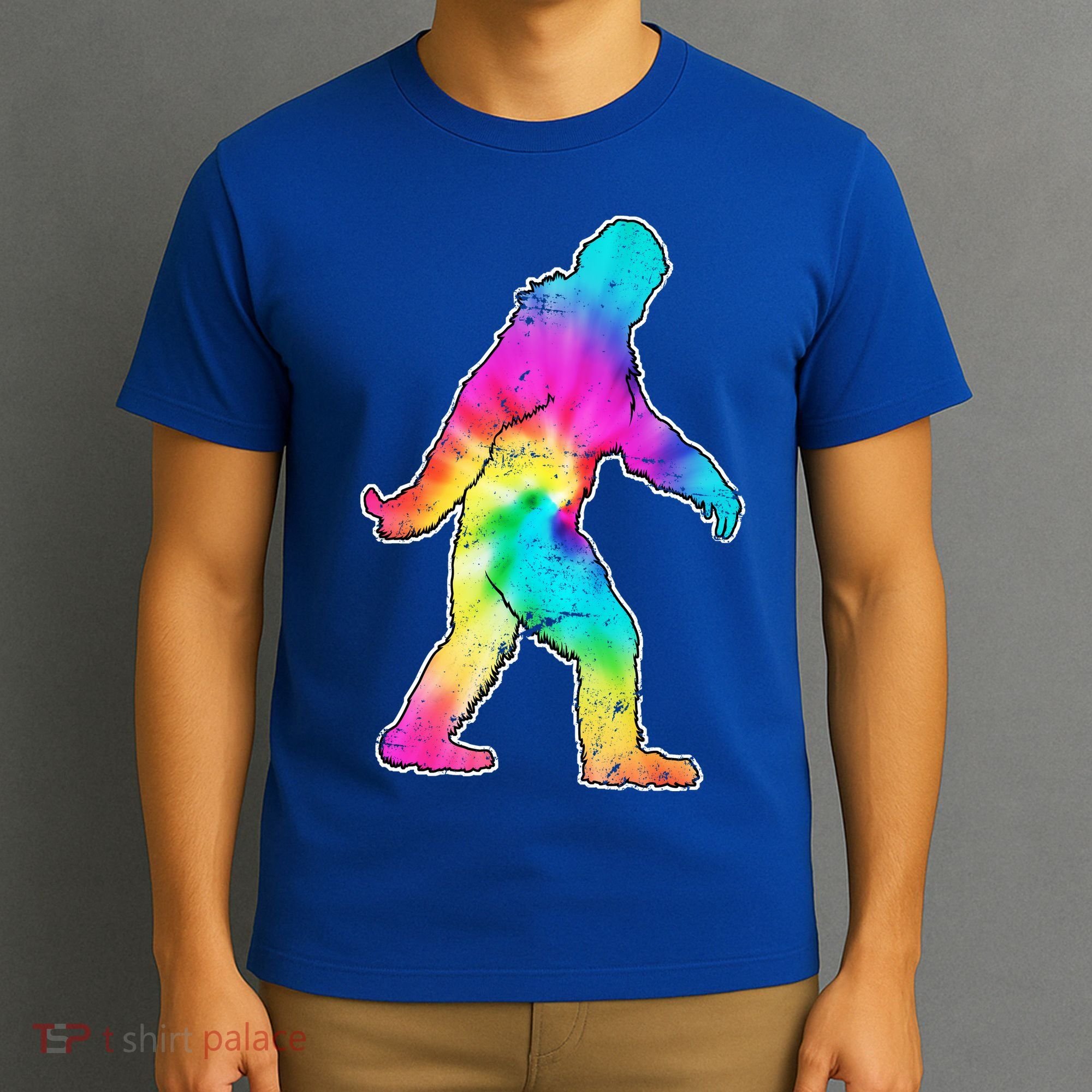 Trippy Sasquatch Tie Dye Colorful Bigfoot T-Shirt