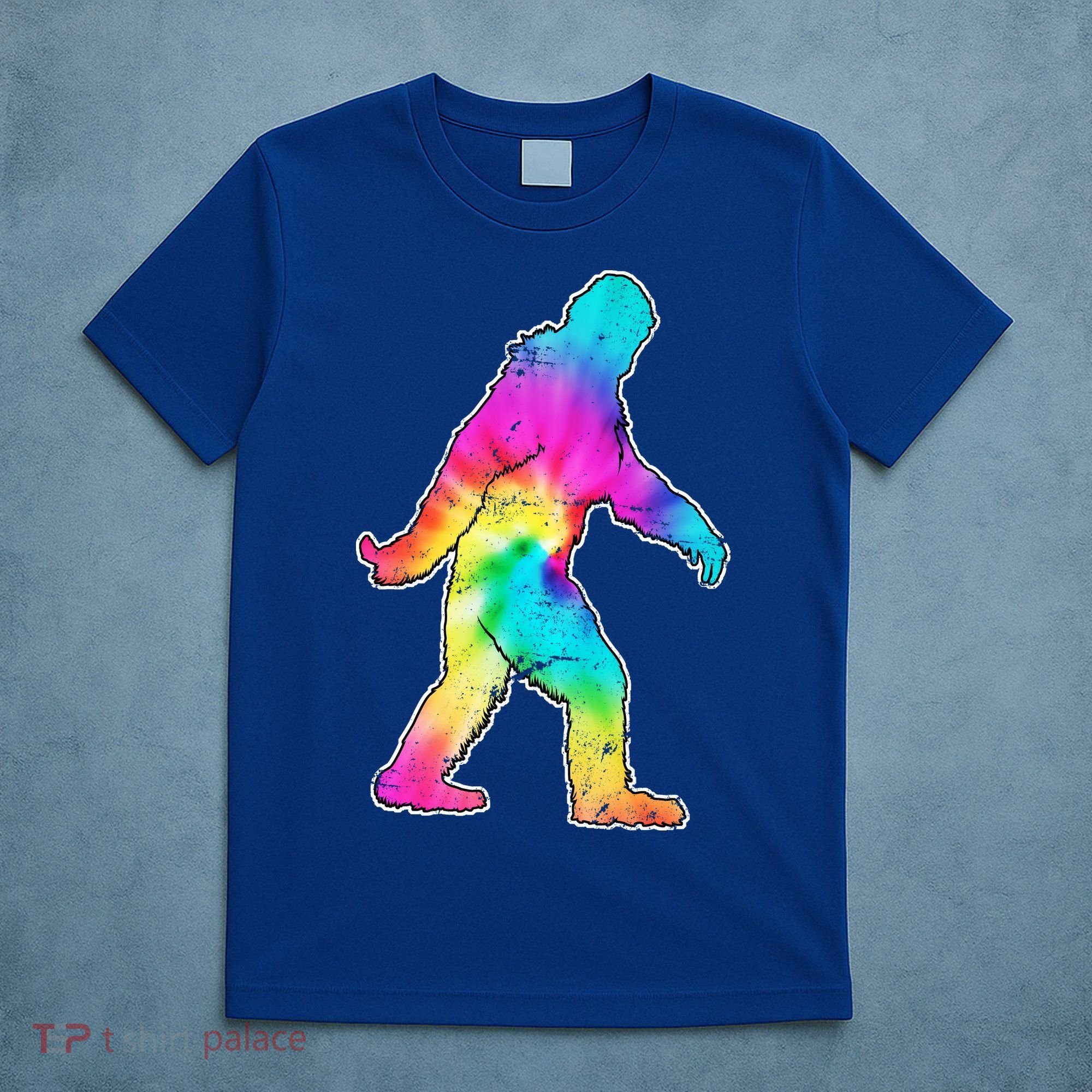 Trippy Sasquatch Tie Dye Colorful Bigfoot T-Shirt