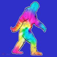 Trippy Sasquatch Tie Dye Colorful Bigfoot T-Shirt thumb 7