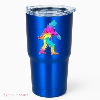 Trippy Sasquatch Tie Dye Colorful Bigfoot Tumbler