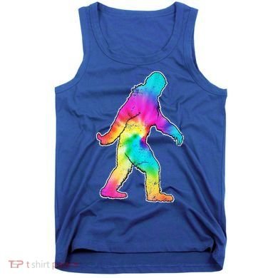 Trippy Sasquatch Tie Dye Colorful Bigfoot Tank Top