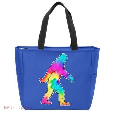 Trippy Sasquatch Tie Dye Colorful Bigfoot Tote Bag