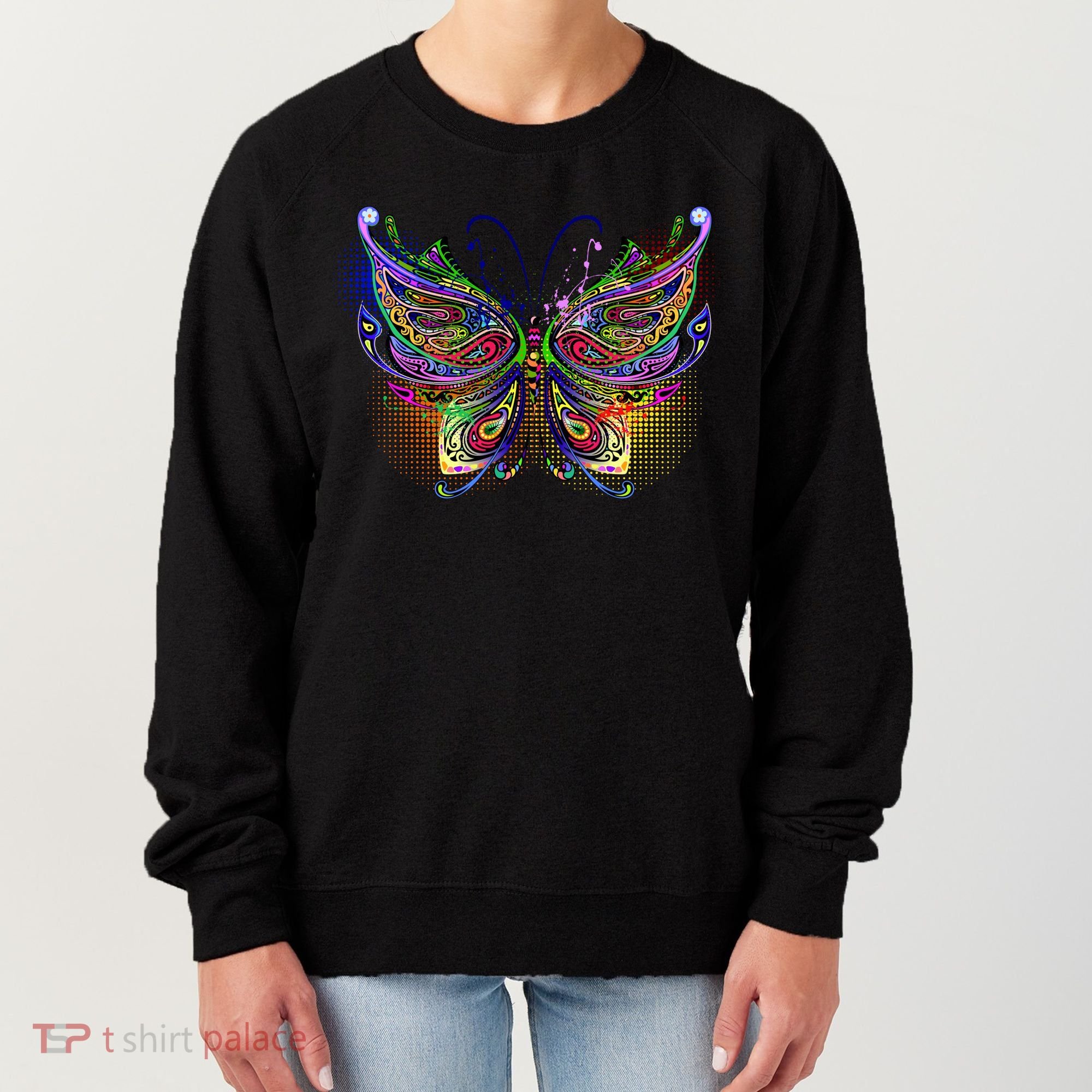 Trippy Variegated Butterfly Women's Sweatshirt