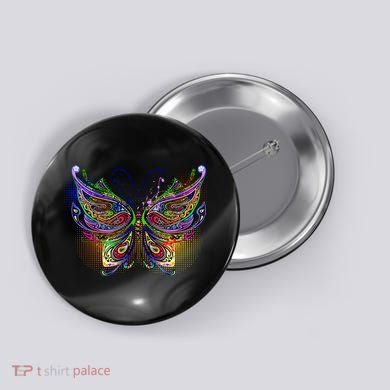 Trippy Variegated Butterfly Button