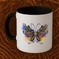 Trippy Variegated Butterfly Coffee Mug thumb 2