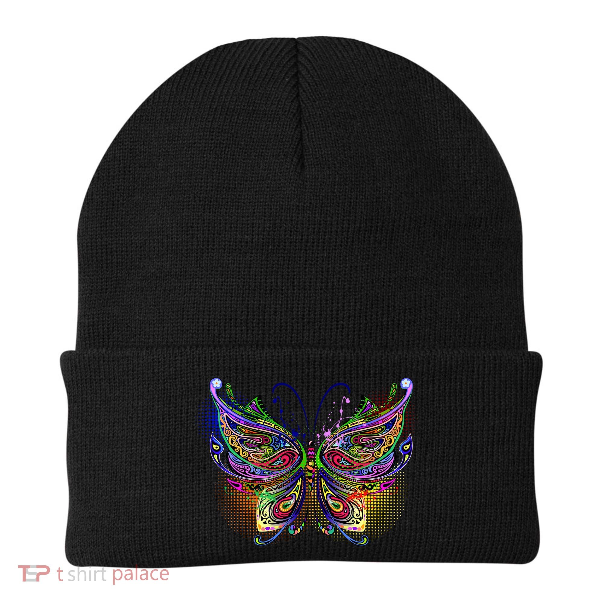Trippy Variegated Butterfly Beanie