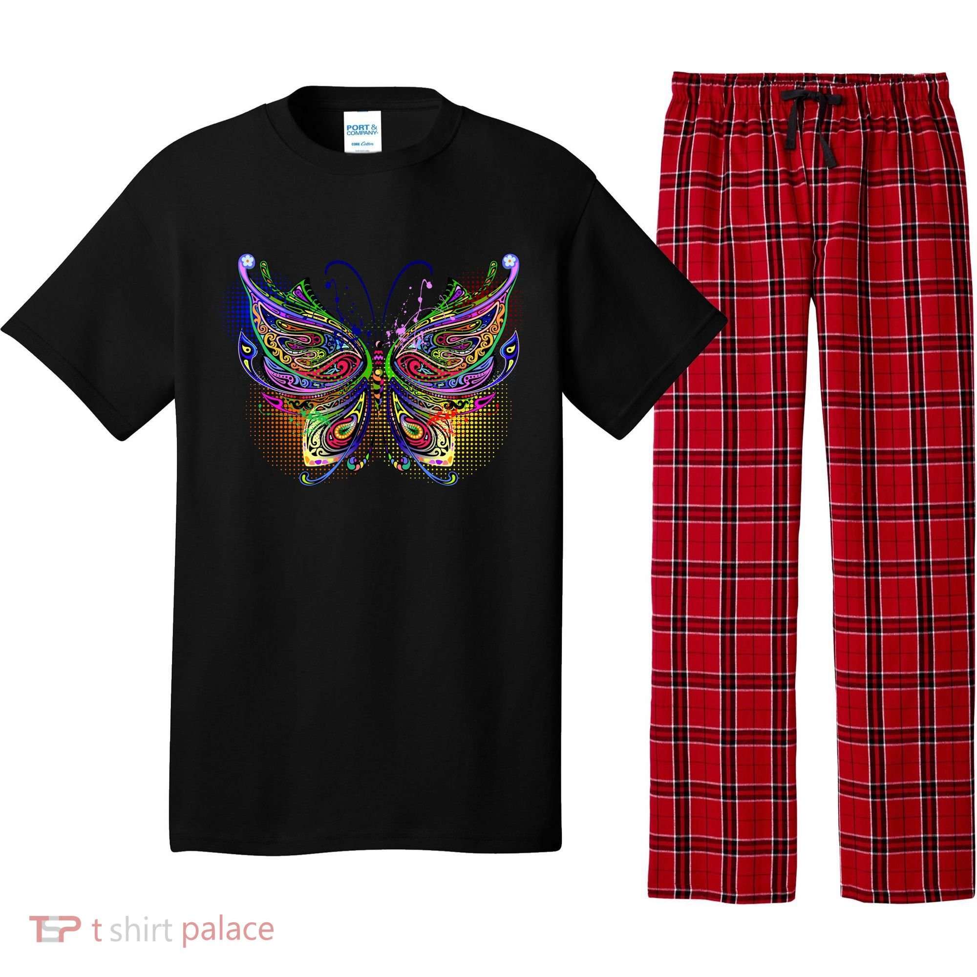 Trippy Variegated Butterfly Pajama Set