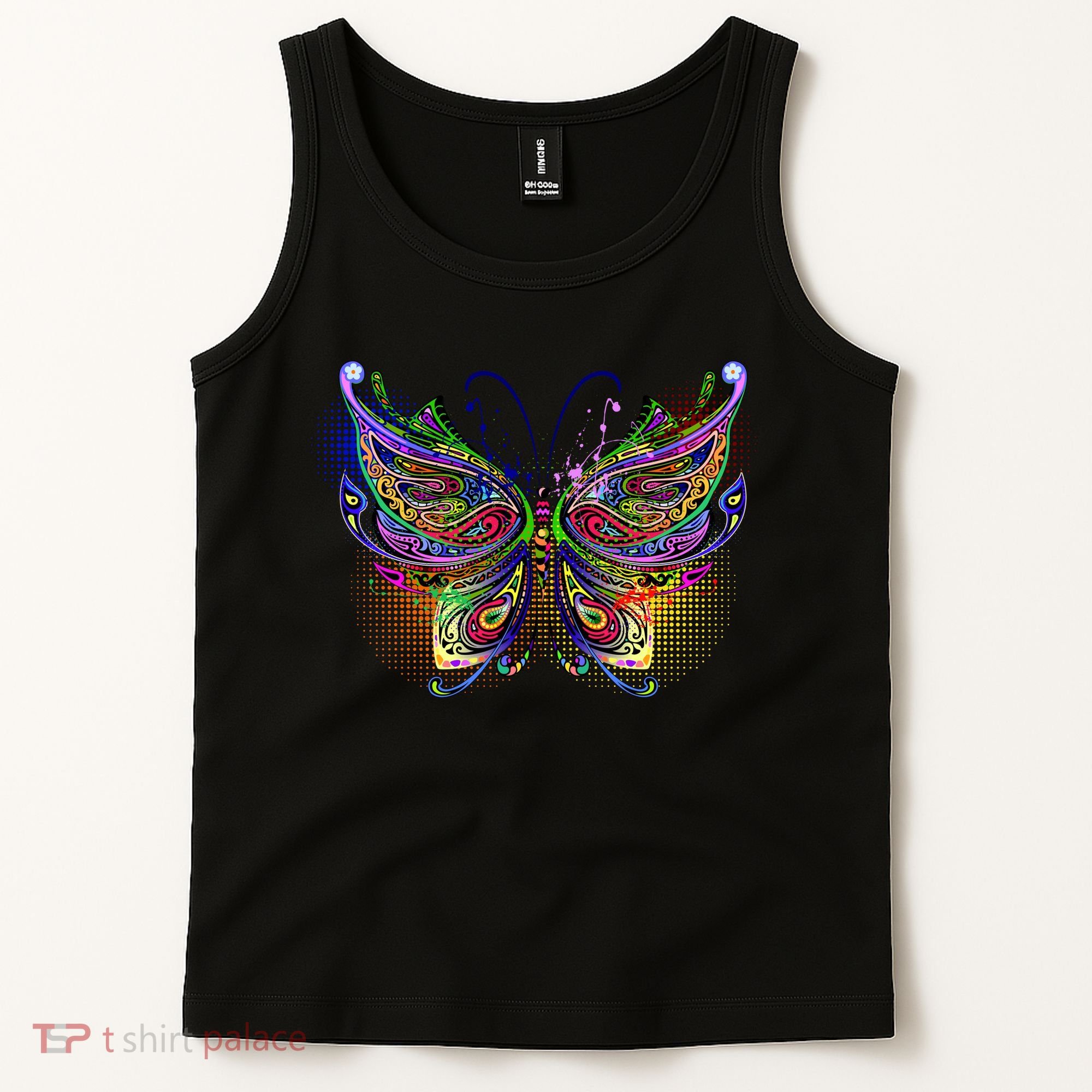 Trippy Variegated Butterfly Tank Top