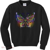 Trippy Variegated Butterfly Kids Sweatshirt thumb 0