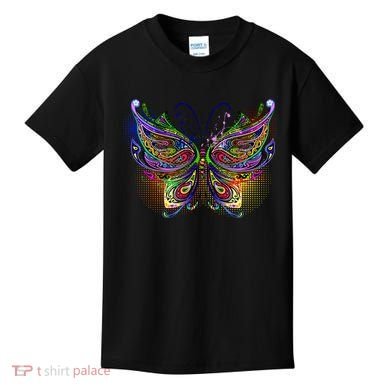 Trippy Variegated Butterfly Kids T-Shirt