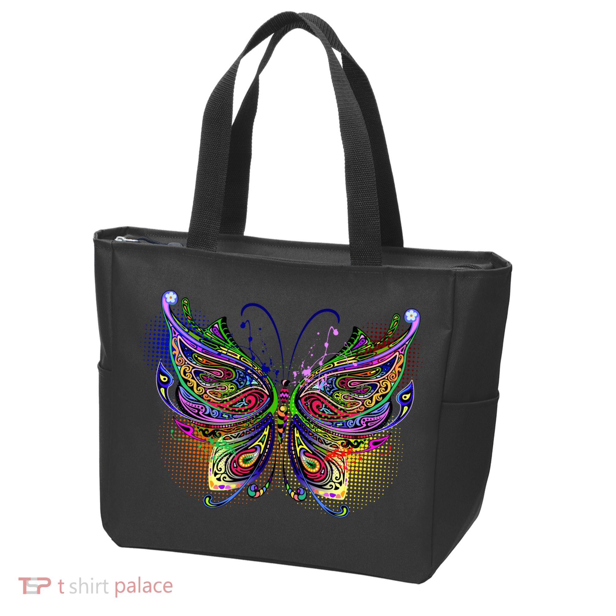 Trippy Variegated Butterfly Tote Bag