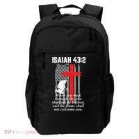 Thin Red Line Firefighter Cross Bible Verse American Flag Backpack thumb 0