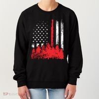 Thin Red Line American Flag Wildland Firefighter Shirts Gift Women's Sweatshirt thumb 0