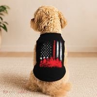 Thin Red Line American Flag Wildland Firefighter Shirts Gift Doggie Tank thumb 2
