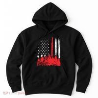 Thin Red Line American Flag Wildland Firefighter Shirts Gift Hoodie thumb 0