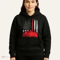 Thin Red Line American Flag Wildland Firefighter Shirts Gift Hoodie thumb 5