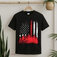 Thin Red Line American Flag Wildland Firefighter Shirts Gift T-Shirt thumb 2