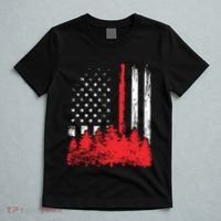 Thin Red Line American Flag Wildland Firefighter Shirts Gift T-Shirt thumb 5
