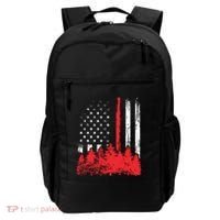 Thin Red Line American Flag Wildland Firefighter Shirts Gift Backpack thumb 0