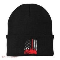 Thin Red Line American Flag Wildland Firefighter Shirts Gift Beanie thumb 0