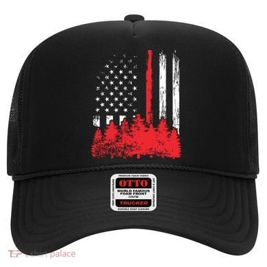 Thin Red Line American Flag Wildland Firefighter Shirts Gift Hat