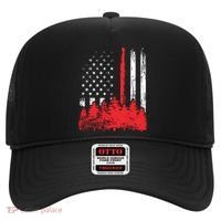 Thin Red Line American Flag Wildland Firefighter Shirts Gift Hat thumb 0