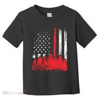 Thin Red Line American Flag Wildland Firefighter Shirts Gift Toddler T-Shirt thumb 0