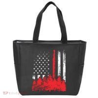 Thin Red Line American Flag Wildland Firefighter Shirts Gift Tote Bag thumb 0