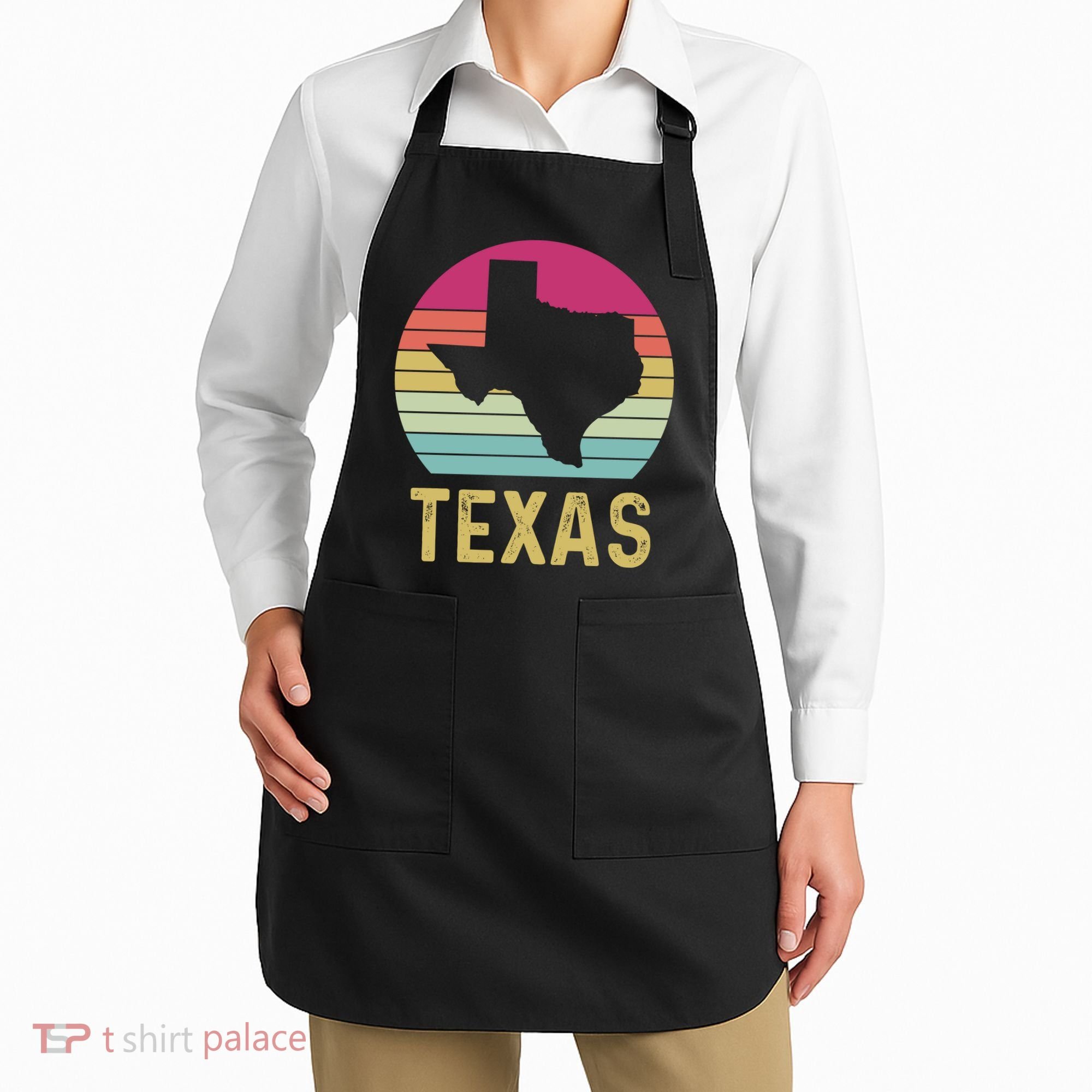 Texas Retro Logo Art Apron
