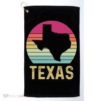 Texas Retro Logo Art Golf Towel thumb 0