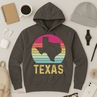 Texas Retro Logo Art Hoodie thumb 3